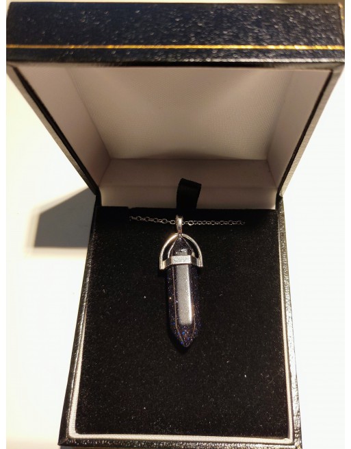 Blue Goldstone Halsband
