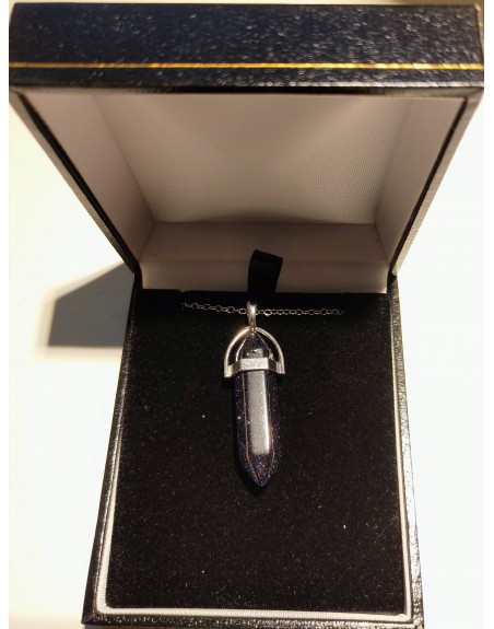 Blue Goldstone Halsband