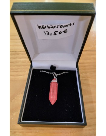 Cherry Quartz Wand Necklace