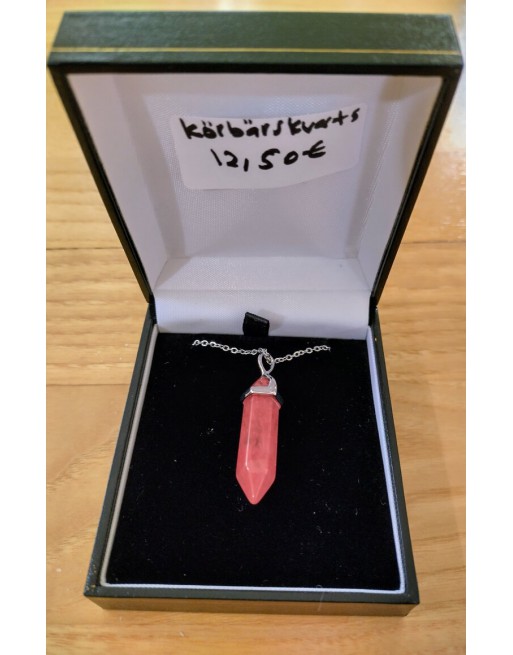 Cherry Quartz Wand Necklace