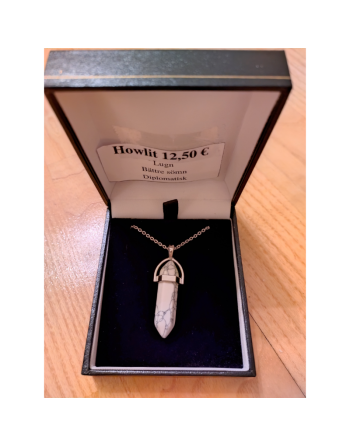 White Howlite Wand Necklace