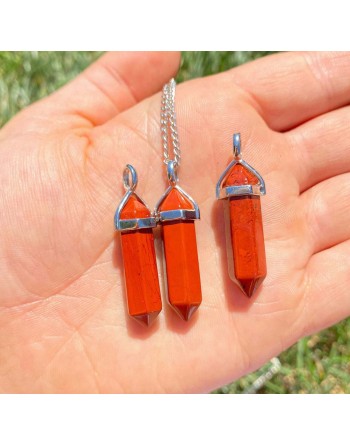 Röd Jaspis Stav Halsband