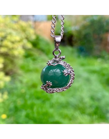 Green Aventurine Dragon Necklace