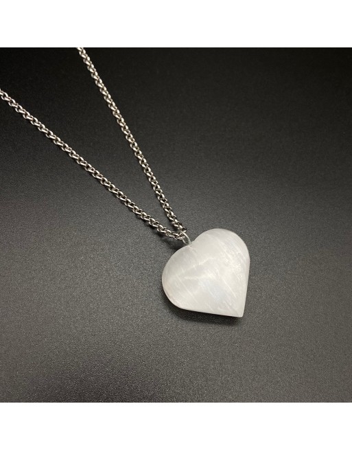 Selenit Hjärta Halsband