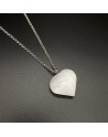Selenite Stone Heart Necklace