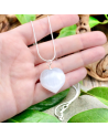 Selenite Stone Heart Necklace