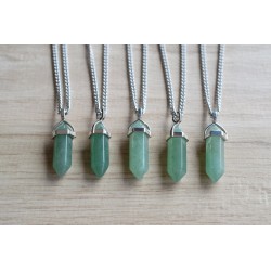 Green Aventurine Wand Necklace