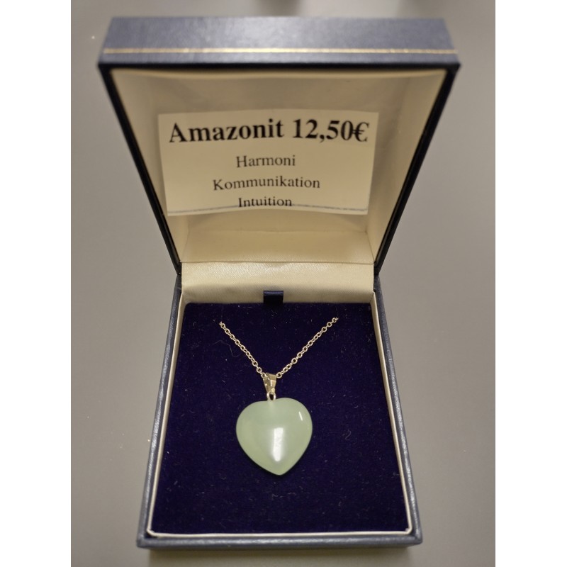 Amazonit Hjärta Halsband