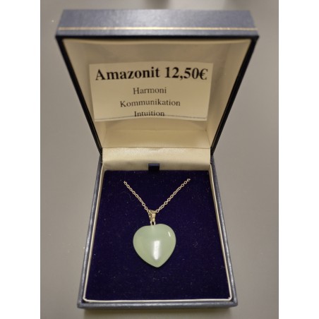 Amazonit Hjärta Halsband