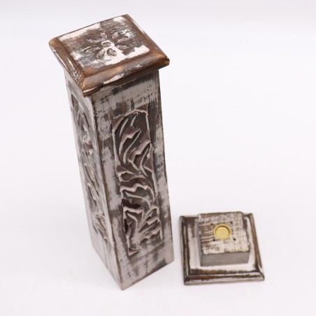 Incense Ashcatcher Tower Mango Wood