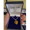 Tiger Eye Stone Heart Necklace