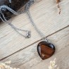 Tigeröga Hjärta Halsband