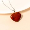 Red Jasper Stone Heart Necklace