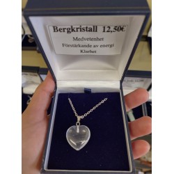 Clear Quartz Stone Heart Necklace