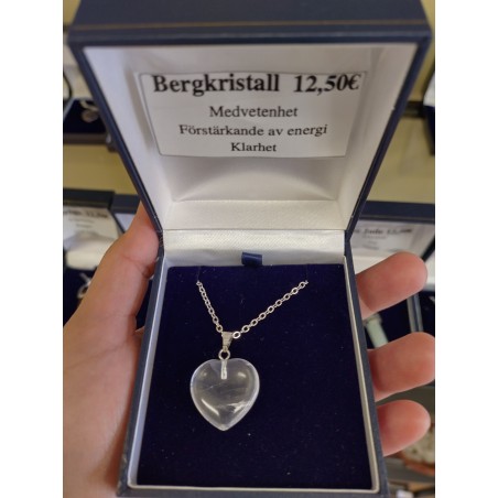 Bergkristall Hjärta Halsband