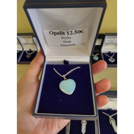 Opalit Hjärta Halsband
