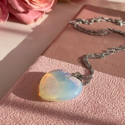 Opalit Hjärta Halsband