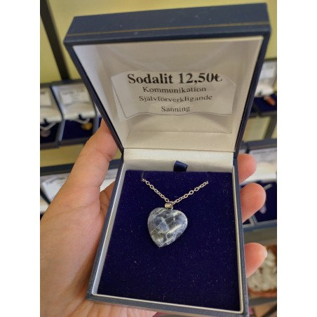Sodalite Stone Heart Necklace