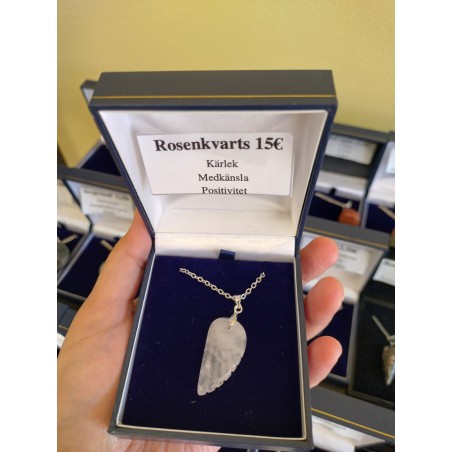 Rose Quartz Angel Necklace