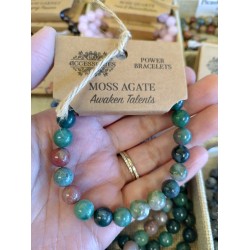 Moss Agate Power Bracelet