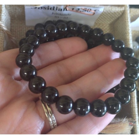 Svart Obsidian Armband