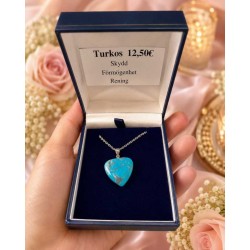 Turkos Hjärta Halsband