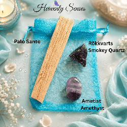 Palo Santo med rökkvarts & ametist