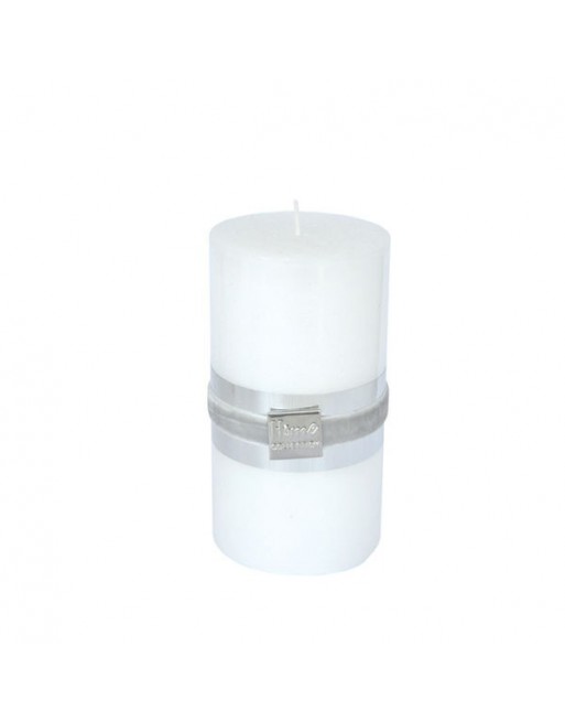 Finnmari Metallic Pillar Candle 7x15cm White