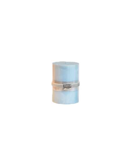 Finnmari Metallic Pillar Candle 7x10cm Light Blue