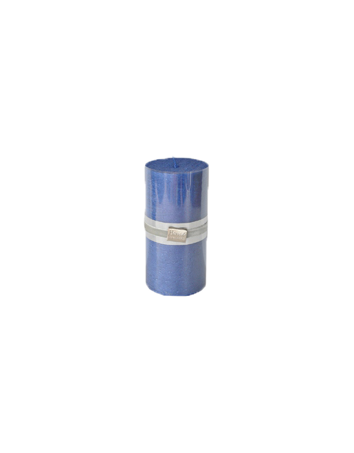 Finnmari Metallic Pillar Candle 7x15cm Dark Blue