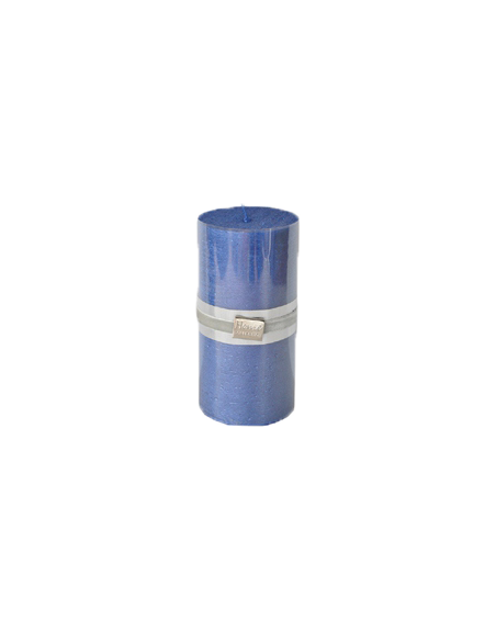 Finnmari Metallic Pillar Candle 7x15cm Dark Blue