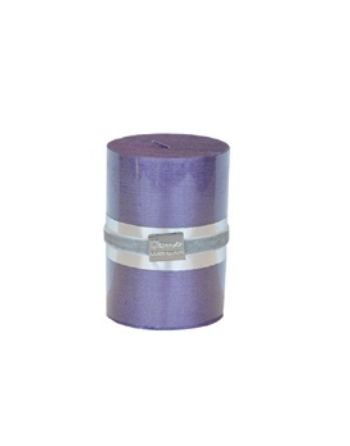 Finnmari Metallic Pillar Candle 7x10cm Violet