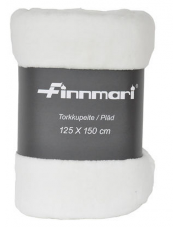 Finnmari Vit Fleecepläd