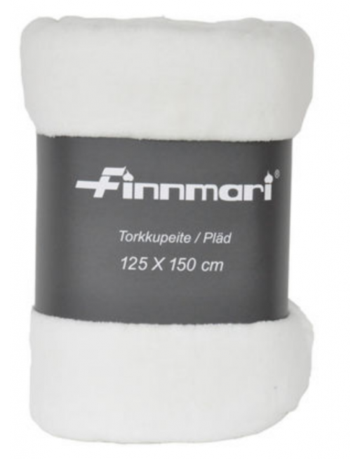 Finnmari Vit Fleecepläd
